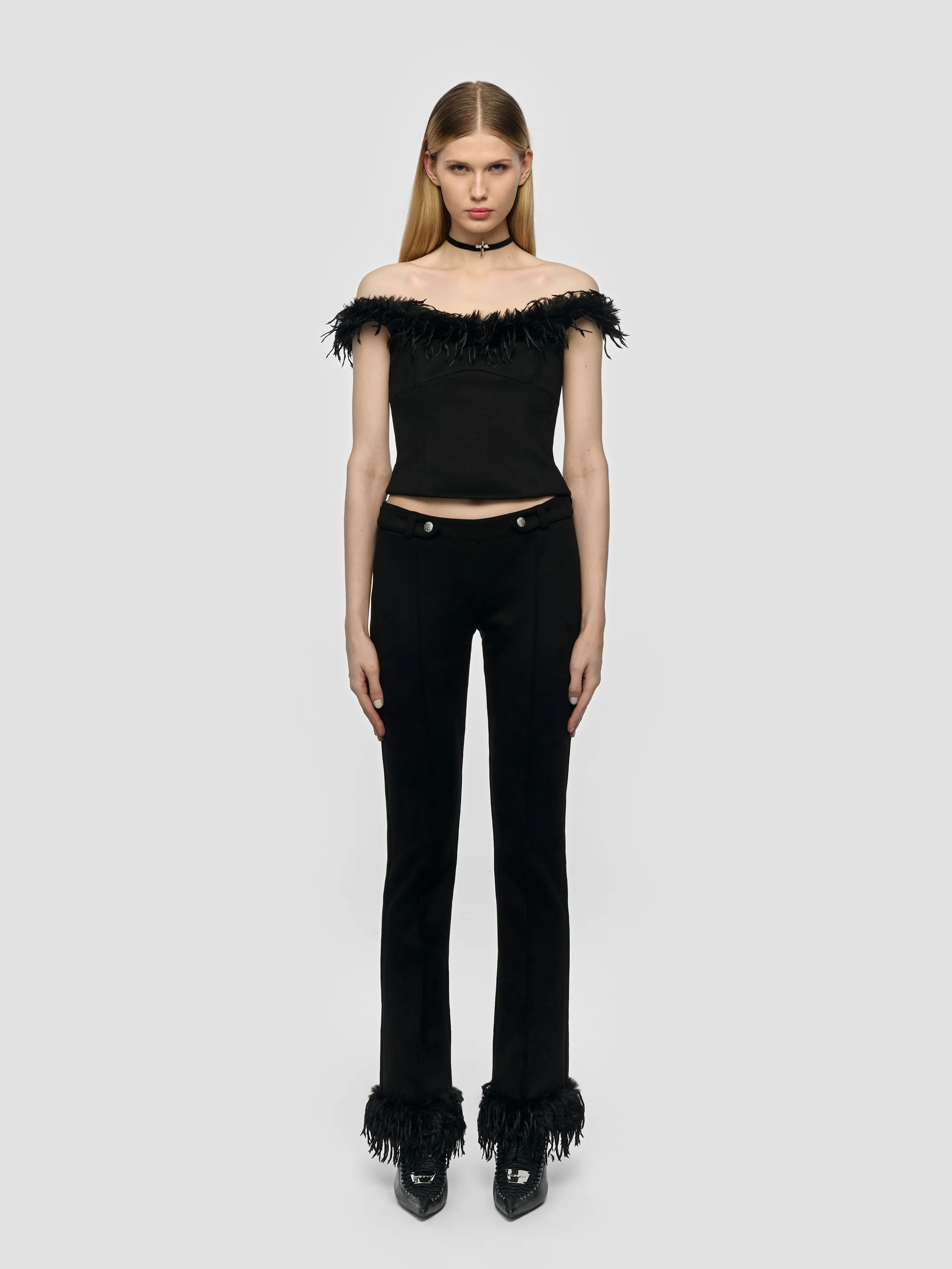 Faux Suede Corset Top - Image 5