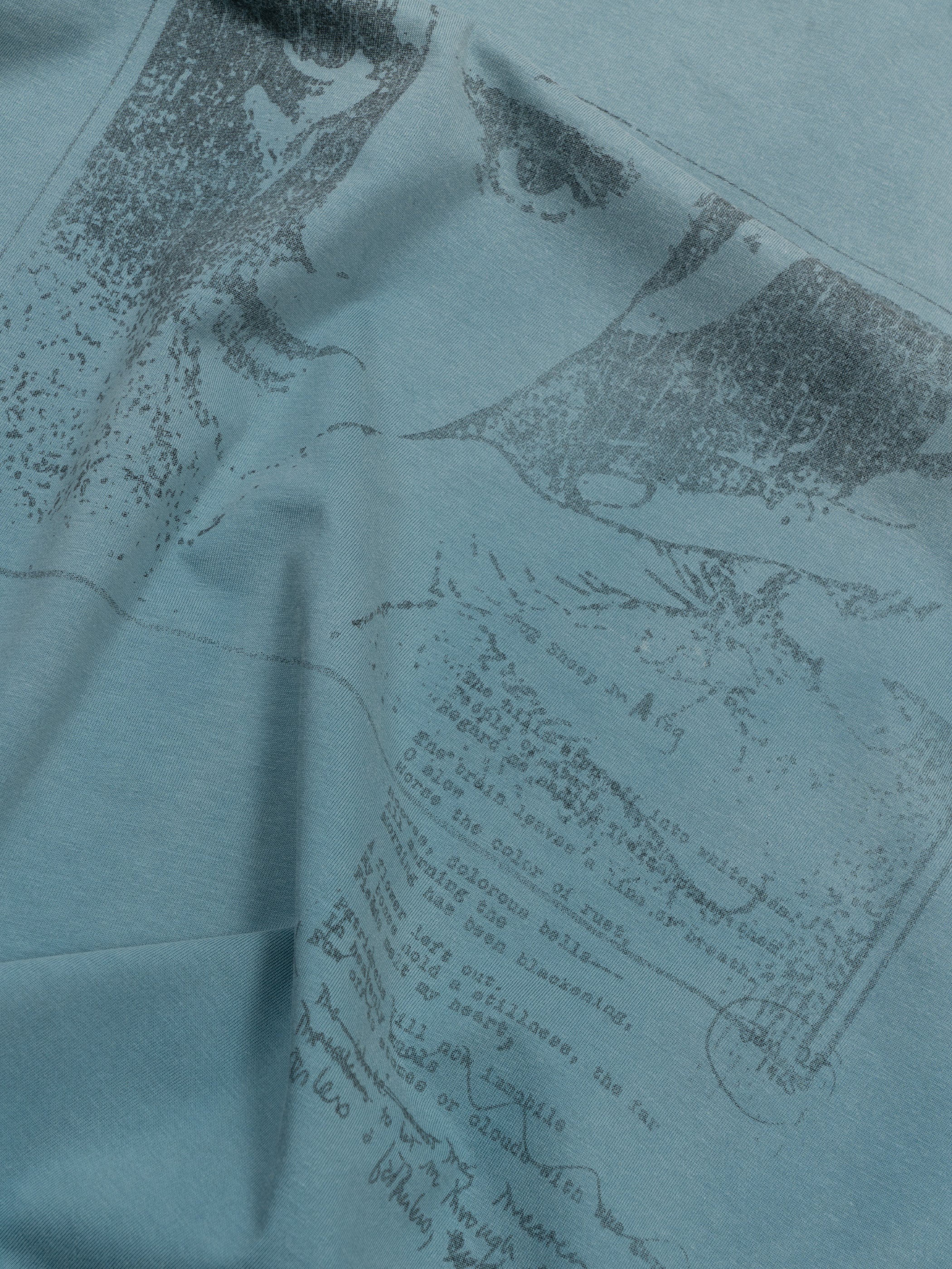 Hand Writing Teal T-Shirt - Image 6