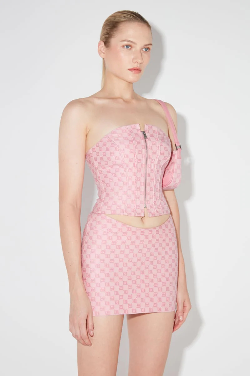 Jacquard Canvas Monogram Corset Top - Image 3