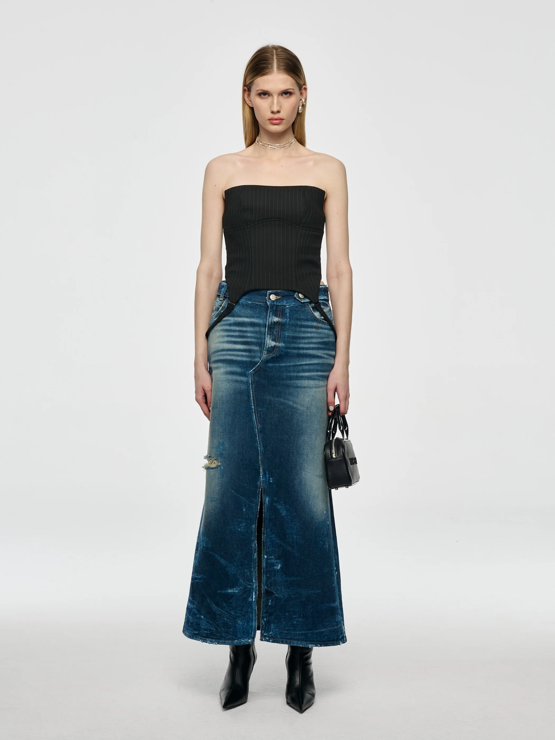 Pinstripe Corset Top - Image 3