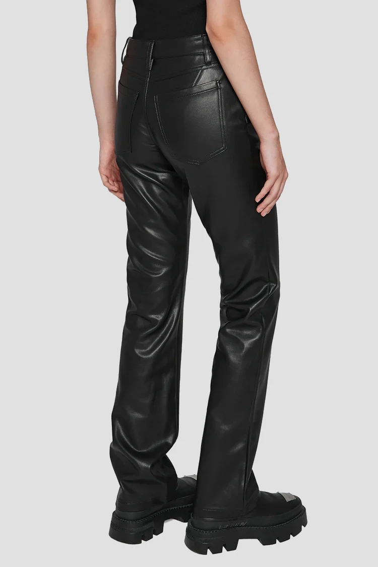 Faux Leather Trousers - Image 3